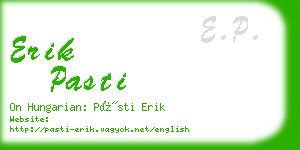 erik pasti business card